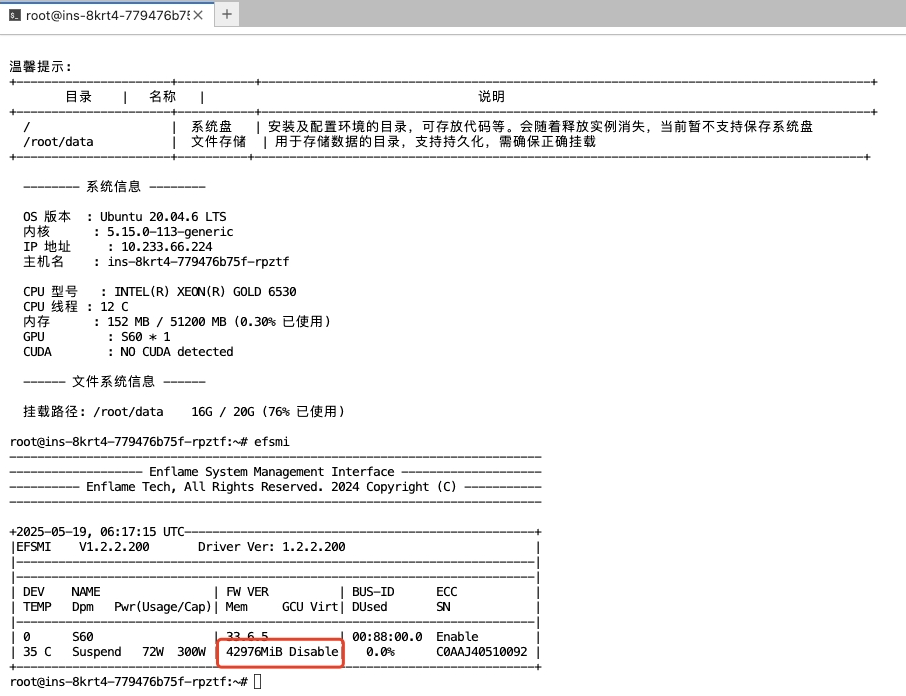GPU Memory Output
